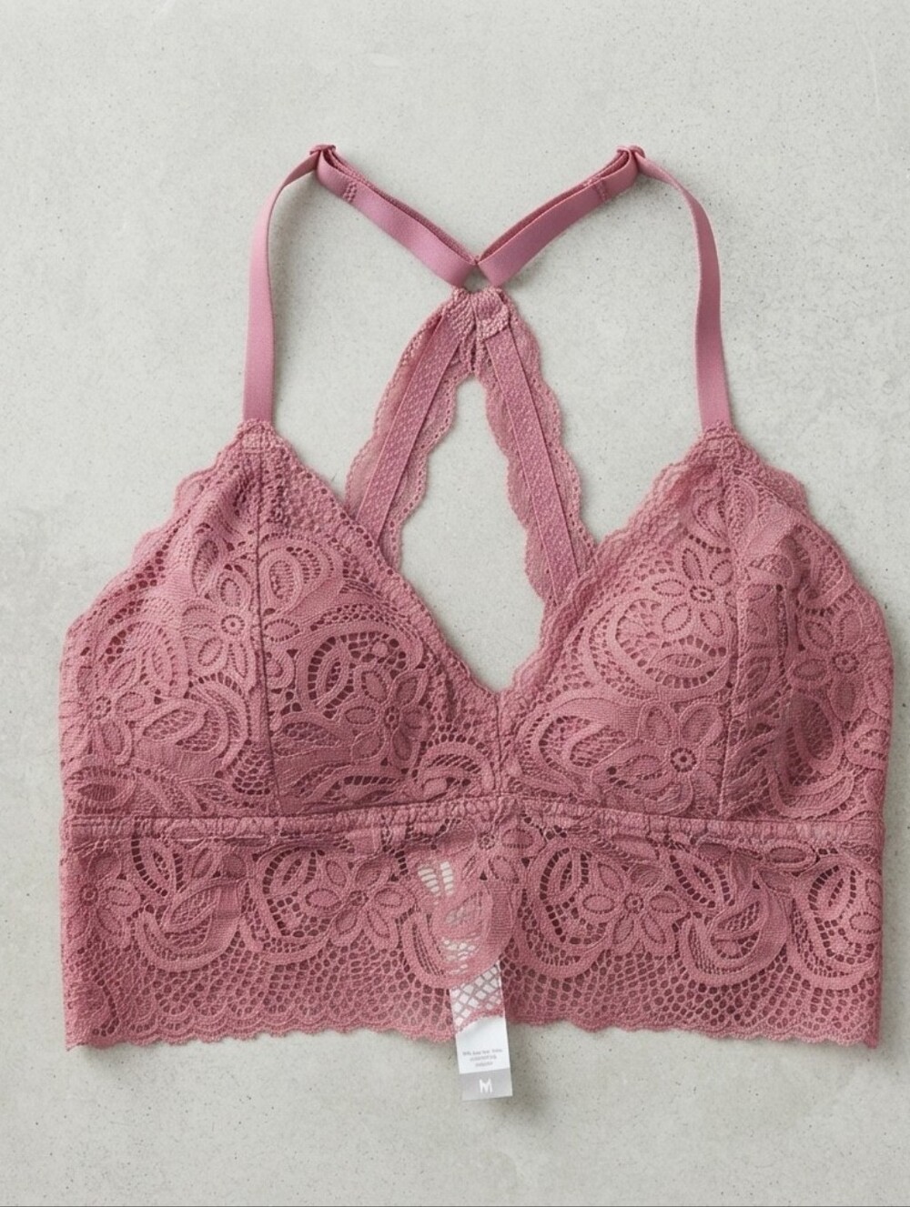 Lucky Brand Eggplant Purple Lace Racerback Bralette